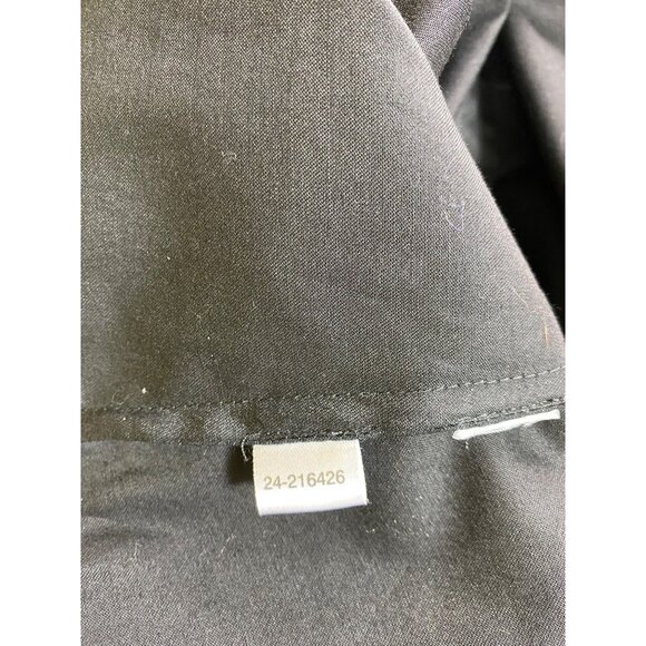 Ann Taylor Black Button-Up Collared Shirt Size 8 Classic Office Work Classic - Picture 4 of 4